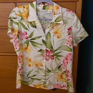 Tommy Bahama Linen Top sz Large